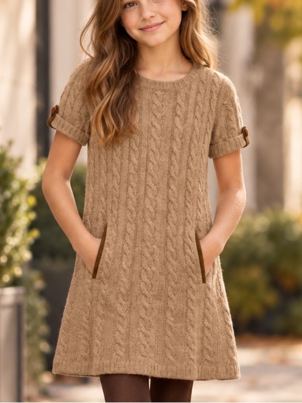 Massimo Dutti Girls Wool Angora Sweater Dress 11-12Y